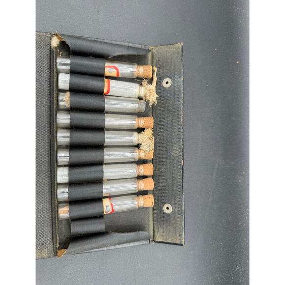 Vintage Leather Apothecary Medical Kit – Holds 24 Vials (Missing 3) - Picture 4 of 9